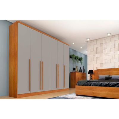 Guarda Roupa 6 Portas 6 portas e 8 Gavetas Sevilla Neve - Tcil Móveis