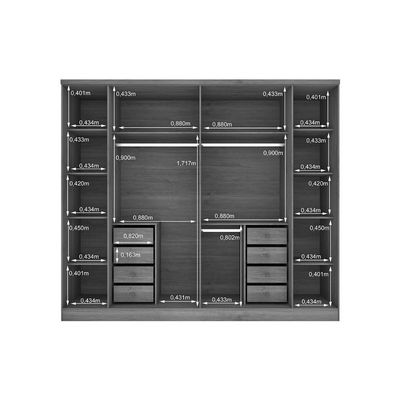 Guarda Roupa 6 Portas 6 portas e 8 Gavetas Sevilla Neve - Tcil Móveis