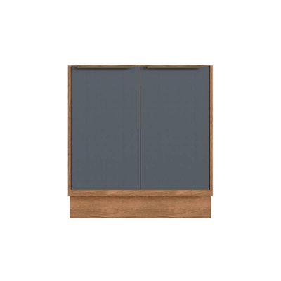 Balcão Cozinha p/ Cooktop Versalis PH 3040 c/ 2 Portas s/ Tampo 80cm Freijo/Grafite - Herval
