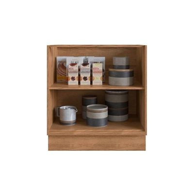 Balcão Cozinha p/ Cooktop Versalis PH 3040 c/ 2 Portas s/ Tampo 80cm Freijo/Grafite - Herval
