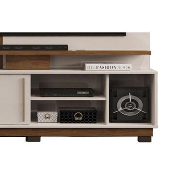 Rack Bancada c/ Painel p/ TV até 55 Pol Atenas 1 Porta 184x150cm Cedro/Bali - DJ Móveis