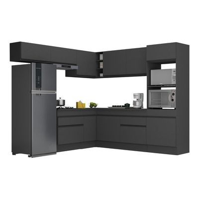 Armário De Cozinha Completa De Canto Mp2105.895 Preto