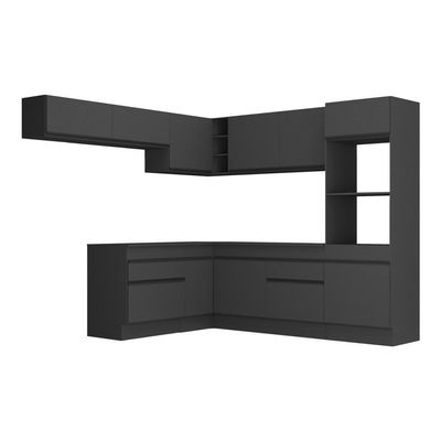 Armário De Cozinha Completa De Canto Mp2105.895 Preto