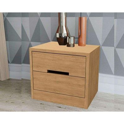 Mesa de Cabeceira Solteiro S822 c/ 2 Gavetas Canela - Kappesberg