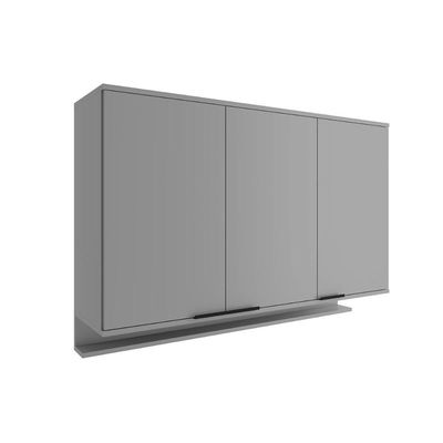 Armário de Cozinha Modulado Alpha 2501 c/ 3 Portas 120cm Cinza - Carraro