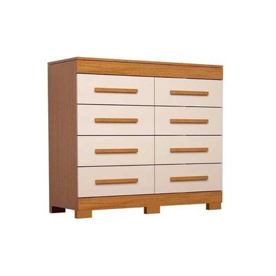 Cômoda Solteiro Nalu c/ 8 Gavetas Cinamomo/Off White - ACP