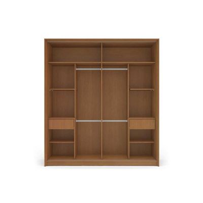 Guarda Roupa 2 Portas de Correr e 2 Gavetas Valência Freijo/Cinza - Politorno