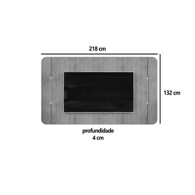 Home p/ TV até 75 Pol Areta 218x132cm Off White - DJ Móveis