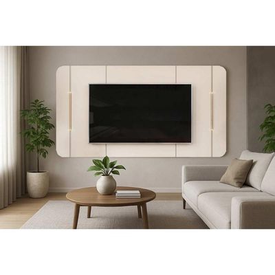 Home p/ TV até 75 Pol Areta 218x132cm Off White - DJ Móveis