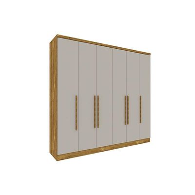 Guarda Roupa 6 Portas Veneza c/ e 4 Gavetas Neve - Tcil Móveis