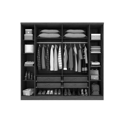Guarda Roupa 6 Portas Veneza c/ e 4 Gavetas Neve - Tcil Móveis