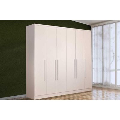 Guarda Roupa 6 Portas Veneza c/ e 4 Gavetas Neve - Tcil Móveis