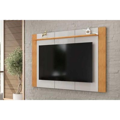 Painel Quarto p/ TV até 75 Pol Helo 183x136cm Bali/Cedro - DJ Móveis