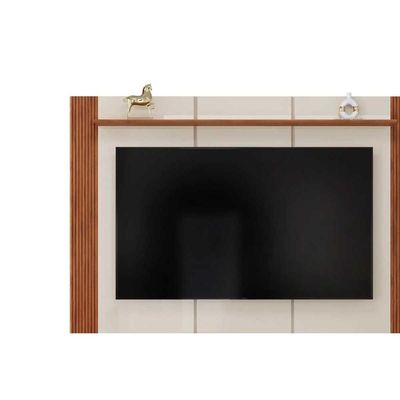 Painel Quarto p/ TV até 75 Pol Helo 183x136cm Bali/Cedro - DJ Móveis