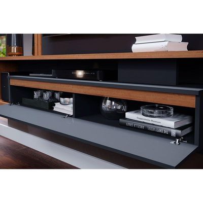 Home p/ TV até 60 Pol Treviso c/ 1 Porta e Nicho 180x153cm Off White/Cinamomo - Permóbili