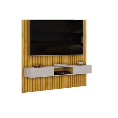 Home p/ TV Trento 183x240cm Freijo/Off White - DJ Móveis