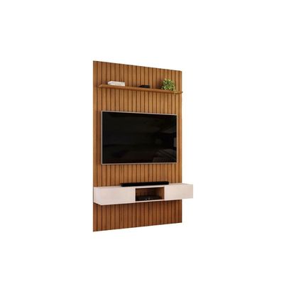 Home p/ TV Trento 143x240cm Freijo/Off White - DJ Móveis