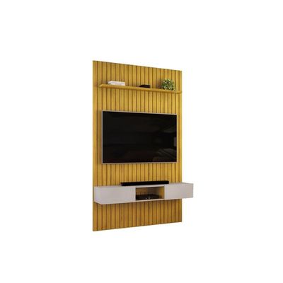Home p/ TV Trento 143x240cm Freijo/Off White - DJ Móveis