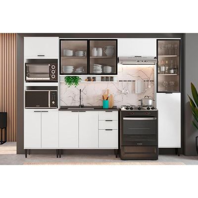 Armário de Cozinha Modulado Alpha 2503 c/ 1 Porta Basculante 80cm Cinza - Carraro
