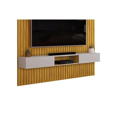 Home p/ TV Trento 250x240cm Freijo/Off White - DJ Móveis