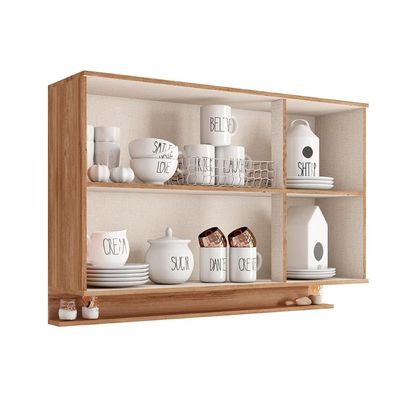 Armário de Cozinha Modulado Alpha 2501 c/ 3 Portas 120cm Freijo/Off White - Carraro