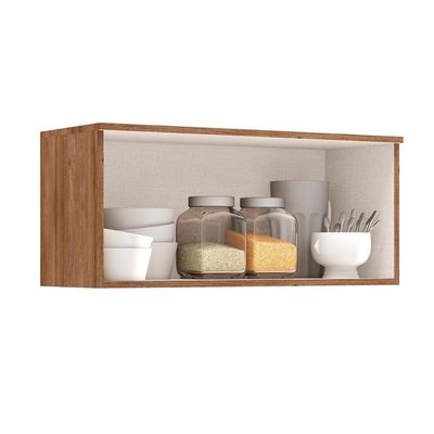Armário de Cozinha Modulado Alpha 2503 c/ 1 Porta Basculante 80cm Freijo/Off White - Carraro
