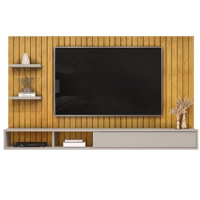 Painel Quarto p/ TV até 60 Pol Friz 179x108cm Cedro/Bali - DJ Móveis