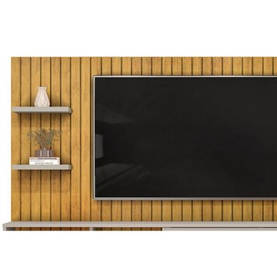 Painel Quarto p/ TV até 60 Pol Friz 179x108cm Cedro/Bali - DJ Móveis