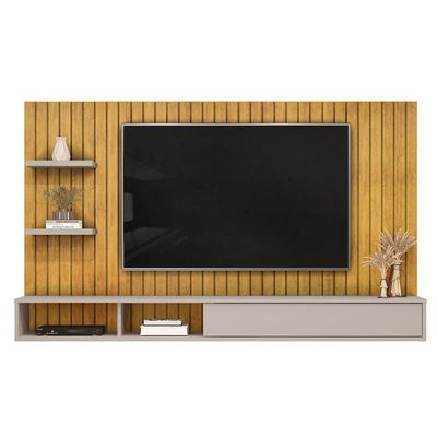 Painel Quarto p/ TV até 60 Pol Friz 179x108cm Cedro/Bali - DJ Móveis