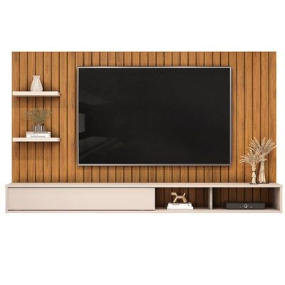 Painel Quarto p/ TV até 60 Pol Friz 179x108cm Cedro/Bali - DJ Móveis