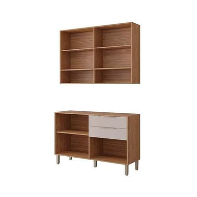 Cozinha Modulada MGM Divina 3 Peças (1Aéreo+1Balcão+1Complemento) CZ008 Freijo/Titanium-MGM