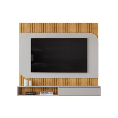 Painel Quarto p/ TV até 65 Pol Tom 150x139cm Cedro/Bali - DJ Móveis