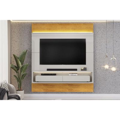 Painel Home p/ TV até 70 Pol Taylor 179x207cm Bali/Cedro - DJ Móveis