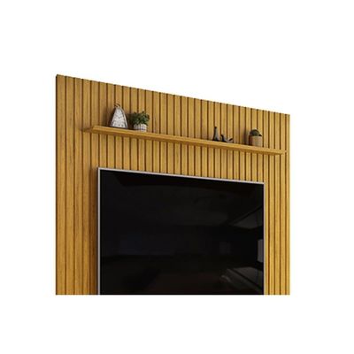Rack Bancada c/ Painel p/ TV Trento 250x240cm Cedro/Bali - DJ Móveis