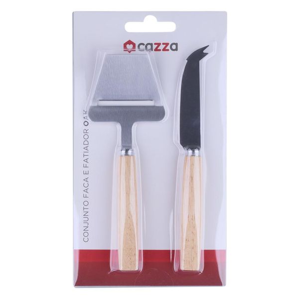 Conjunto Plaina com Faca para Queijo Cazza