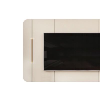 Painel Home p/ TV até 75 Pol Areta 218x132cm Off White - DJ Móveis