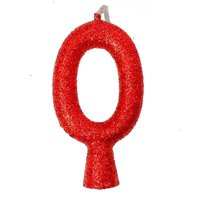 Vela De Aniversário Puro Glitter Vermelha Modelo 4