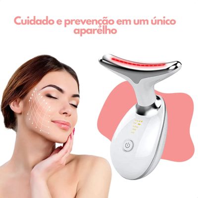 Aparelho Facial Multifuncional LED com Vibração e Aquecimento – Tecnologia Premium para Cuidados Diários