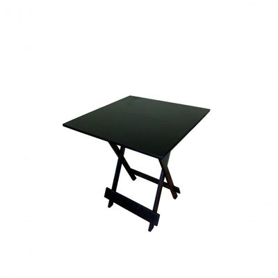 Conjunto Mesa Dobrável Com 4 Cadeiras Preto Estofado Laranja