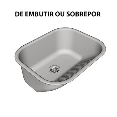 Tanque Lavanderia Aço Inox 30 Litros Lava Tecido Roupa Tanquinho Limpeza Lavabo Casa Area Externa