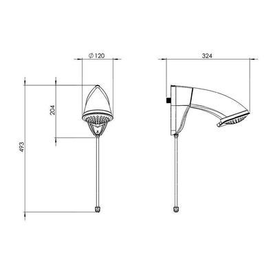 Chuveiro Zagonel Nd Eletrônico Branco 7700W 220V