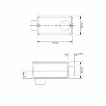 Condulete Fixo 3/4" Tipo "lb" - Com Tampa / Rosca Npt / Com Pintura Eletrostática A Pó Tramontina