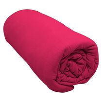 Lençol Com Elástico Casal Portallar Malha 100% Algodão Liso Linha Casa Vermelho Fita