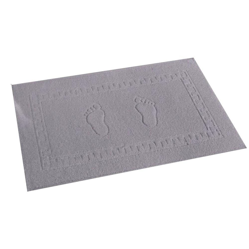 Toalha Piso Buettner Felpudo 100% Algodão Pezinhos 45cmx70cm Cinza Stone