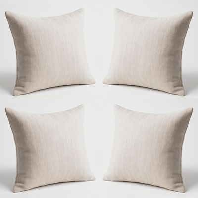 Kit 4 Almofadas Suede Decorativa 42cm Sala Quarto Escritório Bege