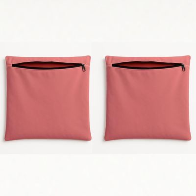 Kit 2 Capa De Almofada 42cm Decorativa Suede Sofá Poltrona Rosa