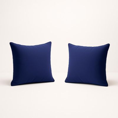 Kit 2 Almofada 42cm Decorativa Suede Fofinha Sofá E Cadeira Azul Marinho