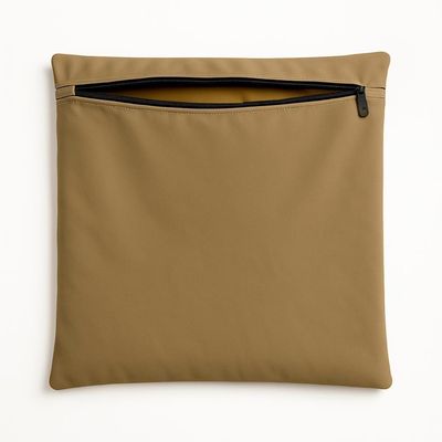 Capa De Almofada 42cm Decorativa Suede Para Sofá E Cadeira Capuccino
