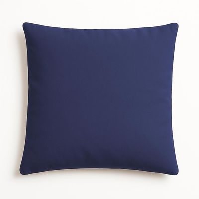 Capa De Almofada 42cm Decorativa Suede Para Sofá E Cadeira Azul Marinho
