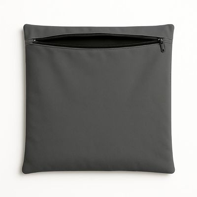 Capa De Almofada 42cm Decorativa Suede Para Sofá E Cadeira Cinza